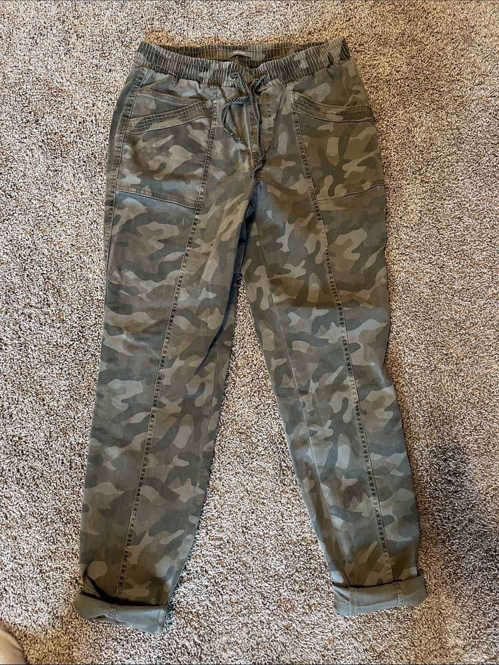 Maurices Olive Green Camo Jogger Pants